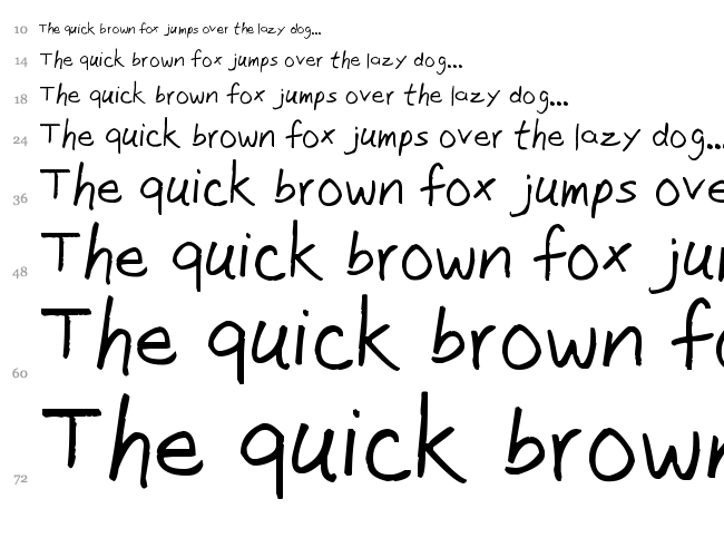 Jon Sans font waterfall